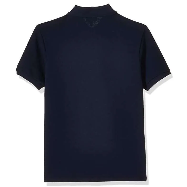 Lacoste Boys Short Sleeve Classic Pique Polo Shirt (Navy Blue)