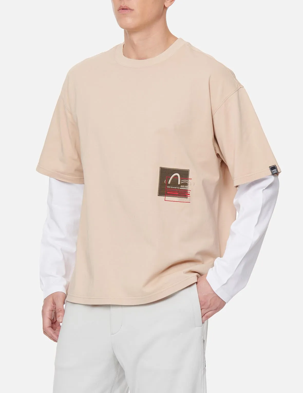 Layered Sleeve Mock 2-in-1 Sweatshirt