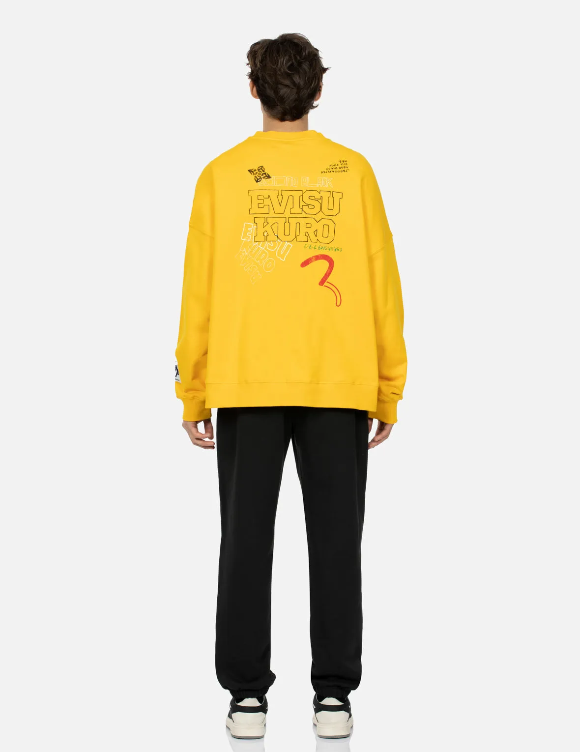 Logo and Seagull Print Oversized Sweatshirt