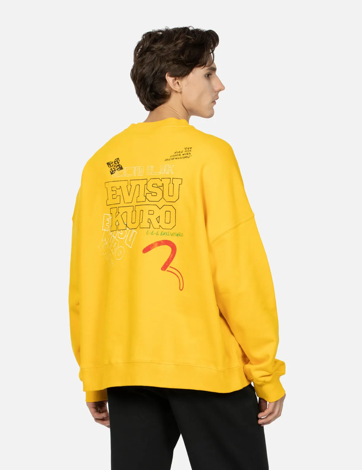 Logo and Seagull Print Oversized Sweatshirt