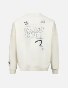 Logo and Seagull Print Oversized Sweatshirt