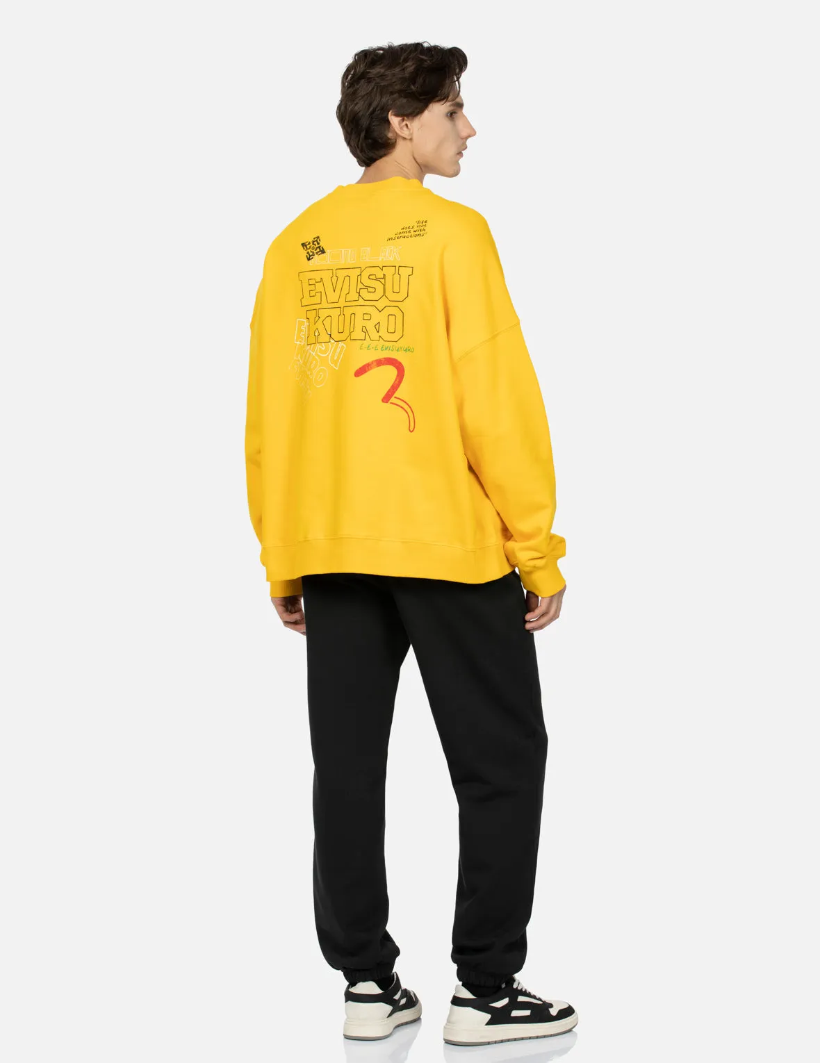 Logo and Seagull Print Oversized Sweatshirt