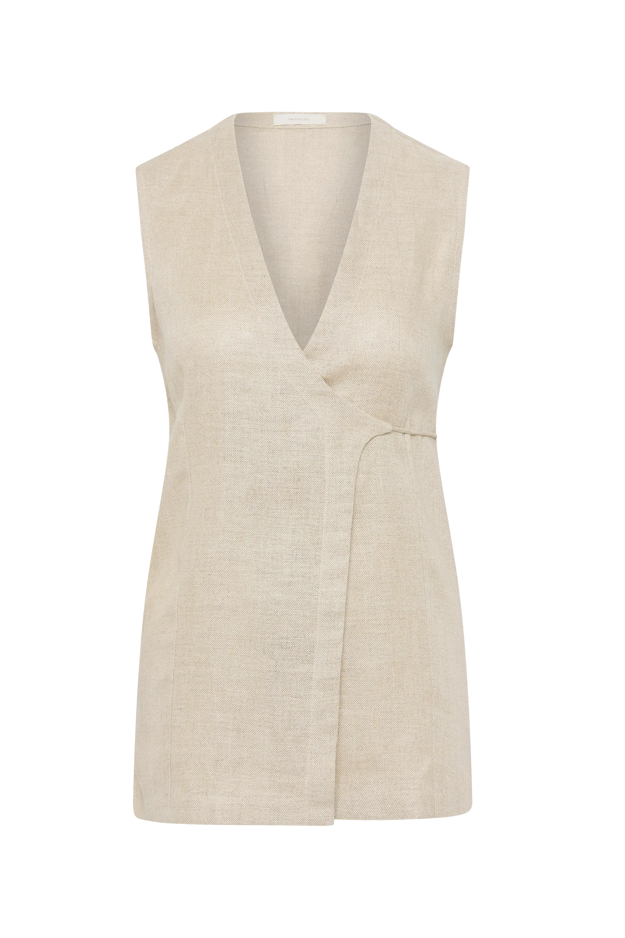 Lulea Wrap Vest Oatmeal