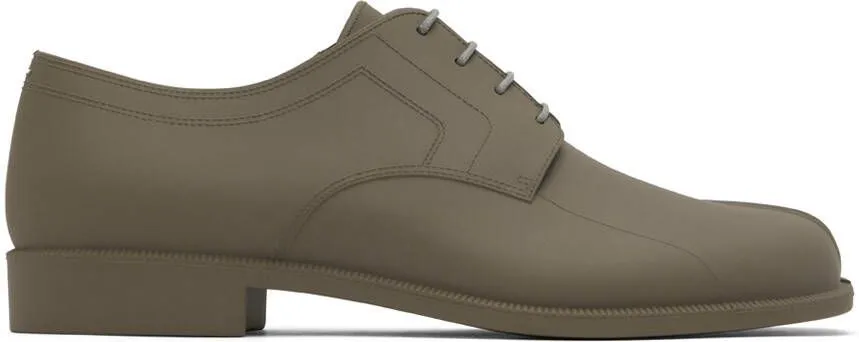 Maison Margiela Taupe Recycled Rubber Tabi Oxfords