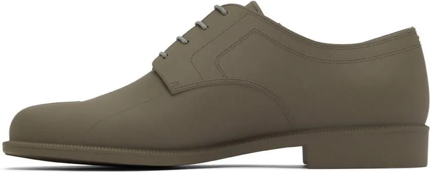 Maison Margiela Taupe Recycled Rubber Tabi Oxfords