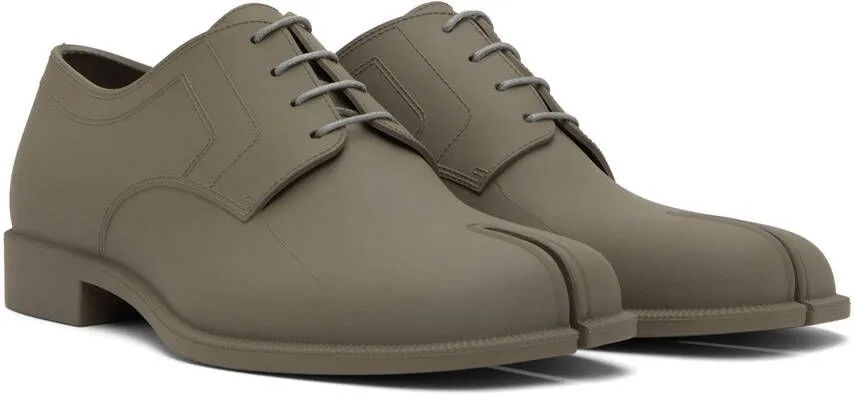 Maison Margiela Taupe Recycled Rubber Tabi Oxfords