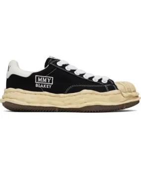 Maison MIHARA YASUHIRO Black Blakey OG Dyed Sole Canvas Low-Top Sneakers