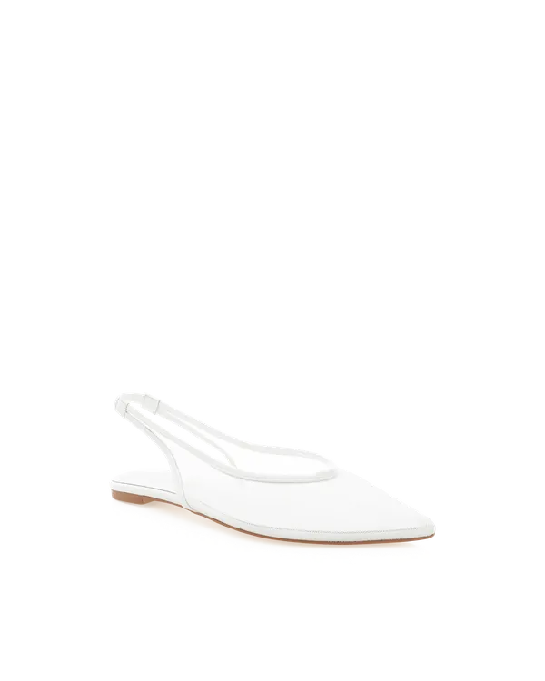 Margot Flats - White Mesh