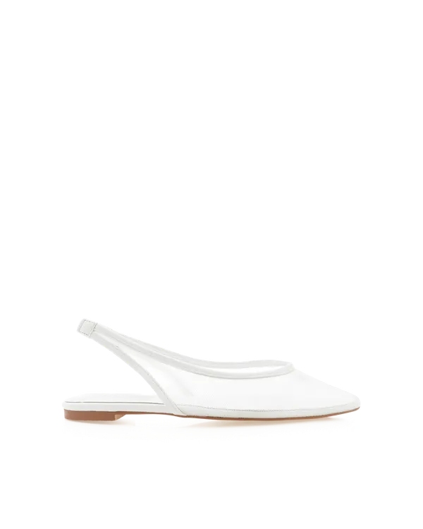 Margot Flats - White Mesh