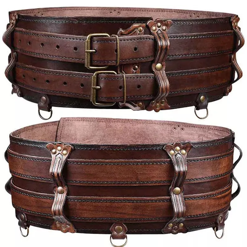 Medieval Viking Cosplay Wrap Belt, Steampunk Pirate Gothic Belt,