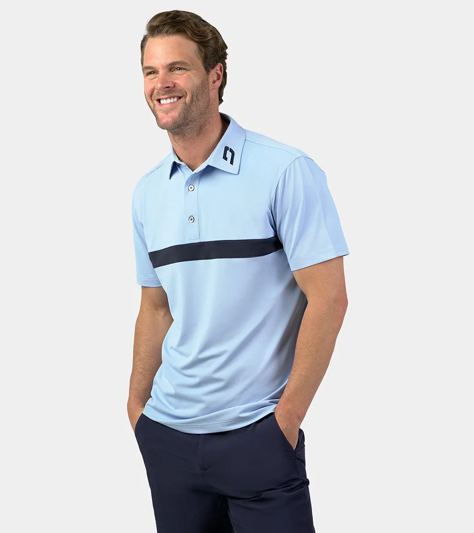 Men's 19th Polo - Soft Blue: Classic and comfortable polo shirt in a soothing soft blue shade.