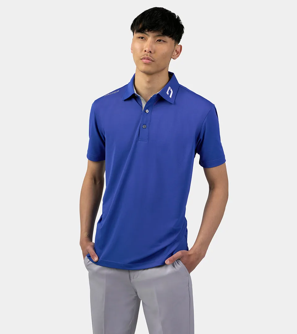 Mens golf tour - blue golf hat.