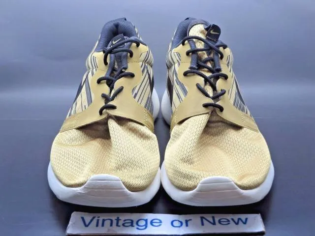 Men's nike roshe run one hyperfuse gold running shoes 636220-701 sz 13