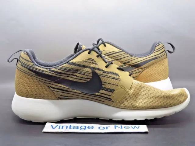 Men's nike roshe run one hyperfuse gold running shoes 636220-701 sz 13