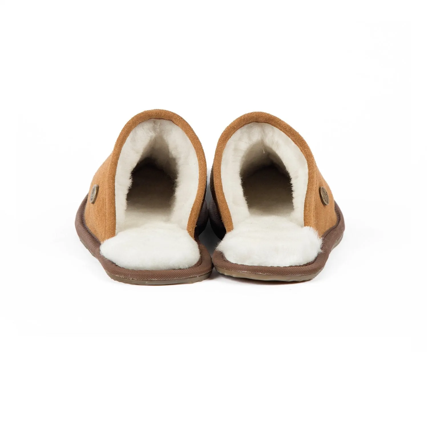 Men's Tan Sheepskin Slippers