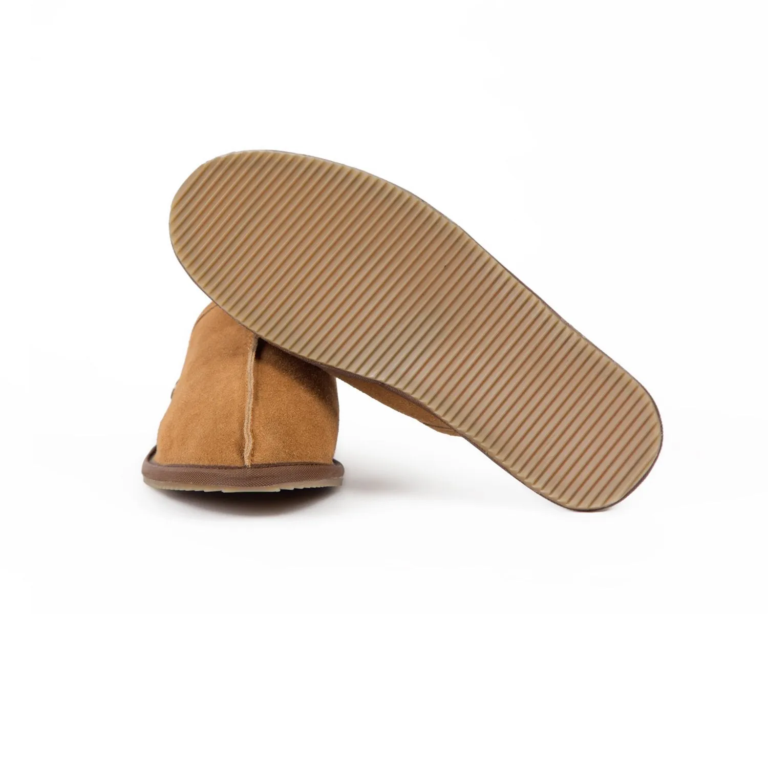 Men's Tan Sheepskin Slippers