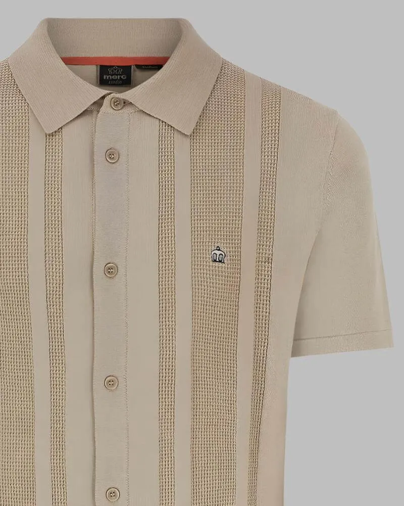 Merc ELSTED Beige Knitted Polo