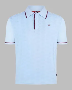 Merc London Polo Shirt in Sky Blue