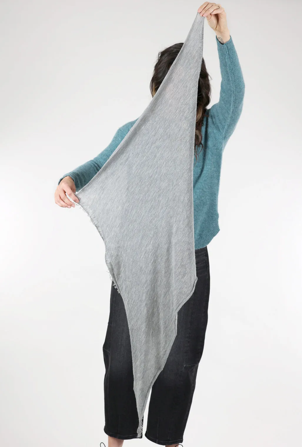 Mini Cashmere Love Scarf, Heather Gray