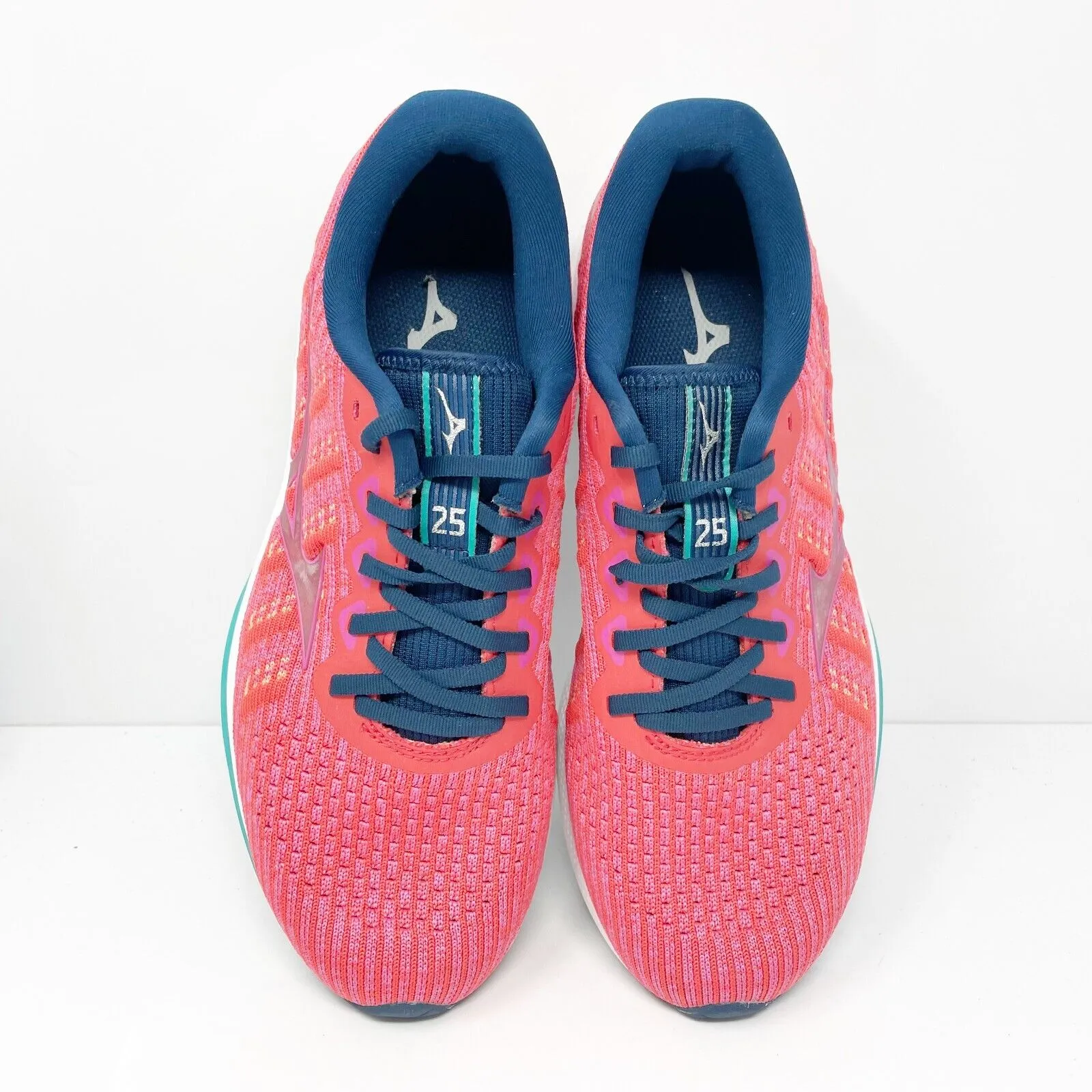 Mizuno Womens Wave Rider 25 411324 271R Pink Running Shoes Sneakers Size 10.5