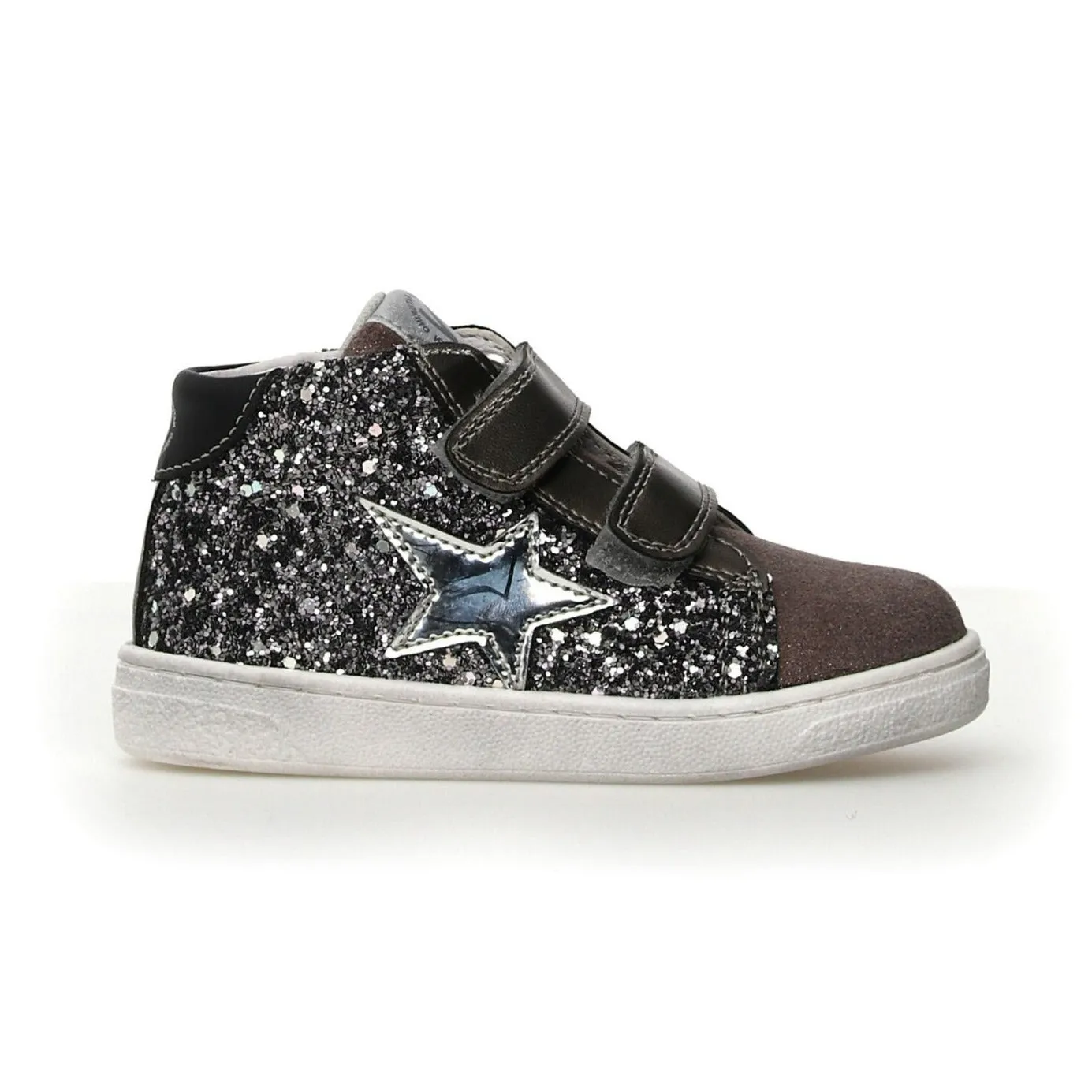 NATURINO PINN HIGH black glitter low shoes sneakers