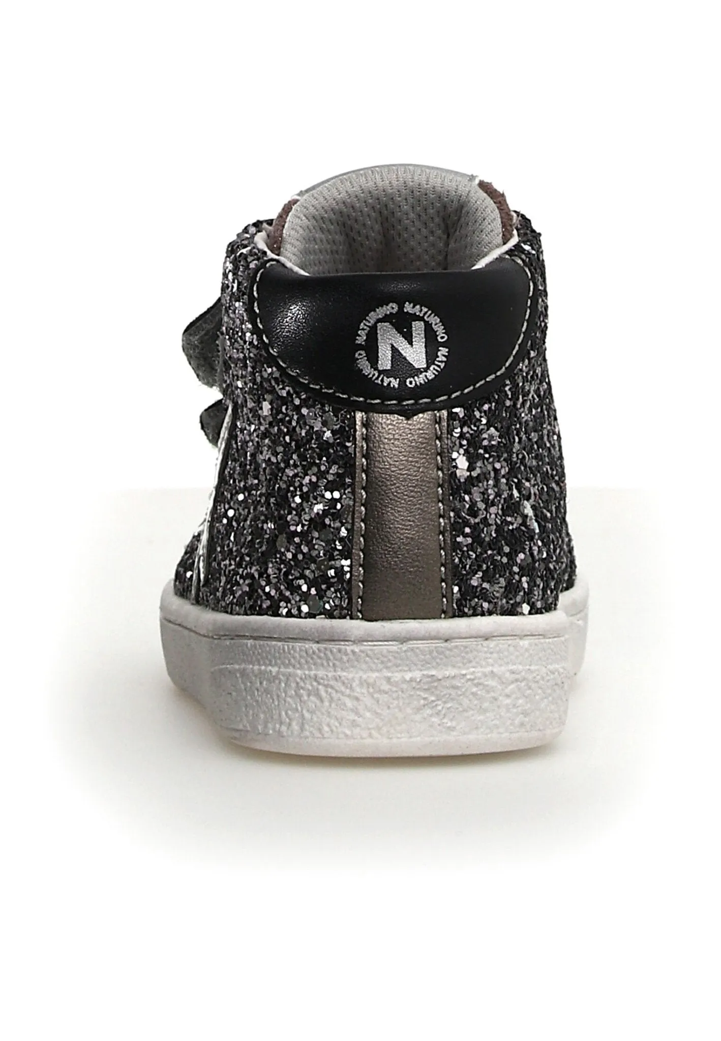 NATURINO PINN HIGH black glitter low shoes sneakers