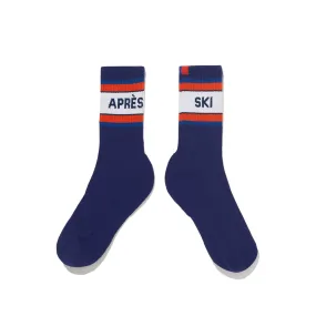 Navy Women's Ribbed Après Ski Sock