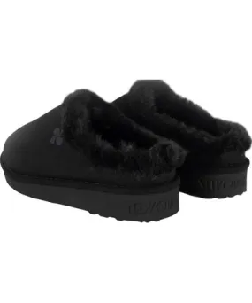 New Orchard Women's Classic Vegan Slippers Charcoal Black