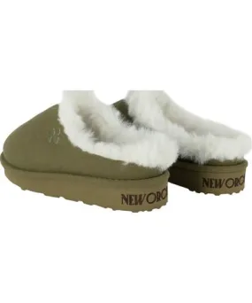 New Orchard Women's Green Classic Vegan Slippers Misty Sage