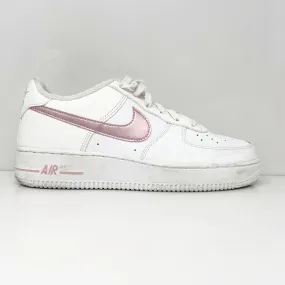 Nike Girls Air Force 1 Low CT3839-104 White Casual Shoes Sneakers Size 6Y