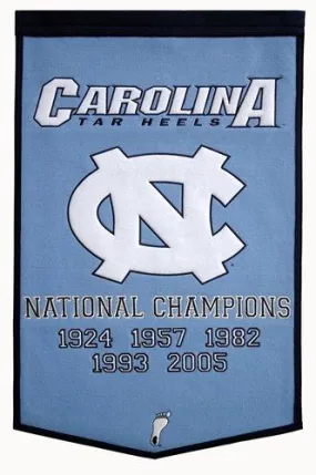 North Carolina Tar Heels Winning Streak Genuine Wool Dynasty Banner (24x36)