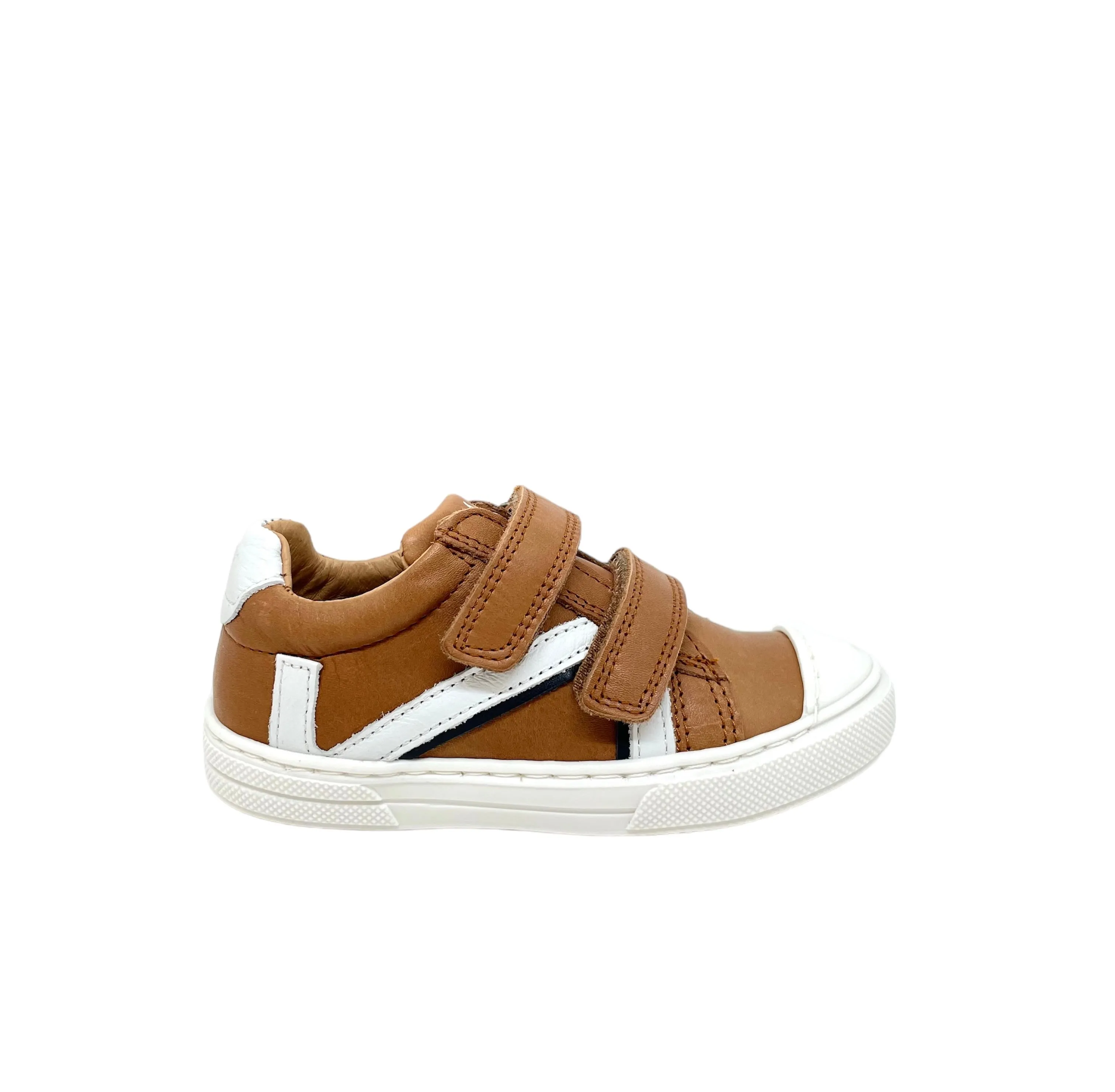 NORVIK SLOV leather cognac basket sneakers