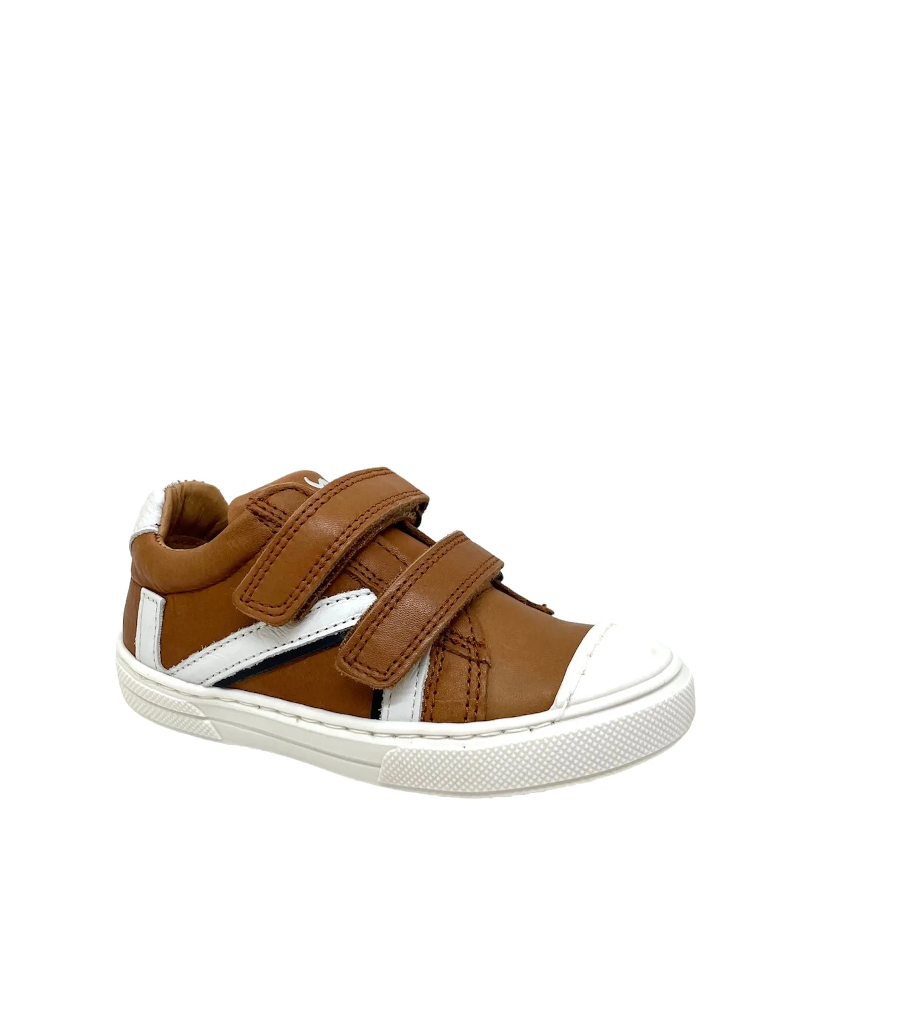 NORVIK SLOV leather cognac basket sneakers