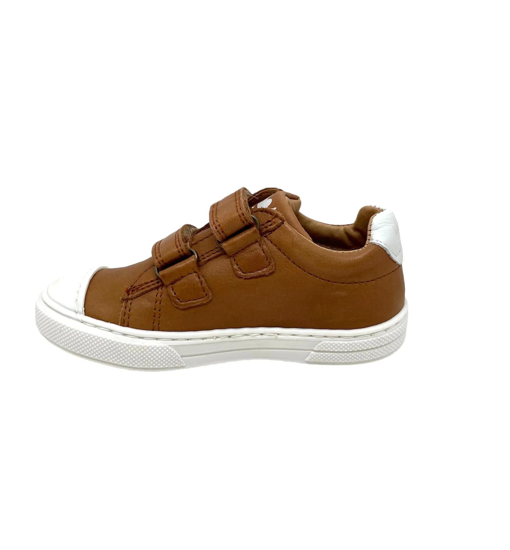 NORVIK SLOV leather cognac basket sneakers