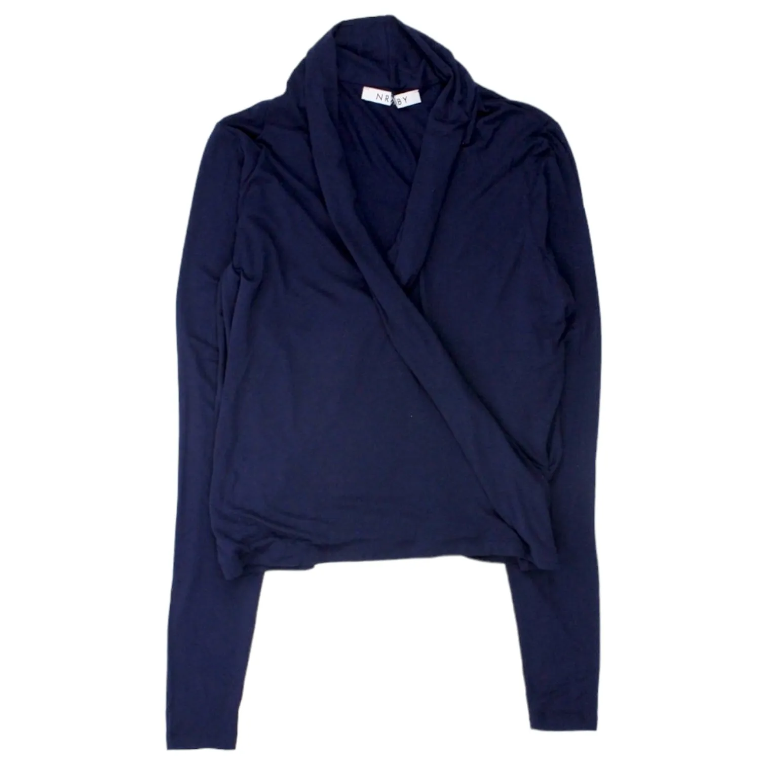 NRBY Navy Wrap Jersey Top- Sample