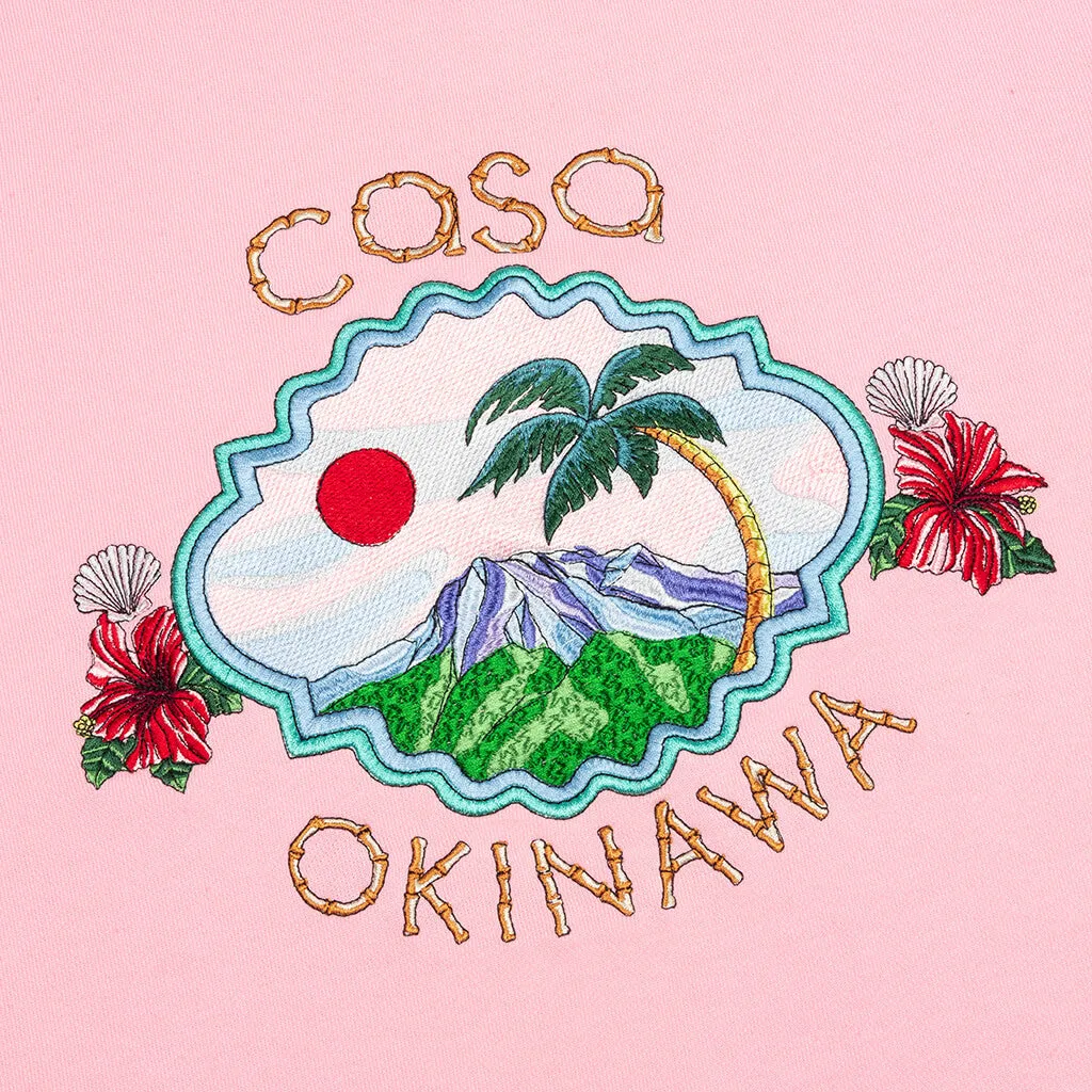 Okinawa Embroidered Sweatshirt - Pink