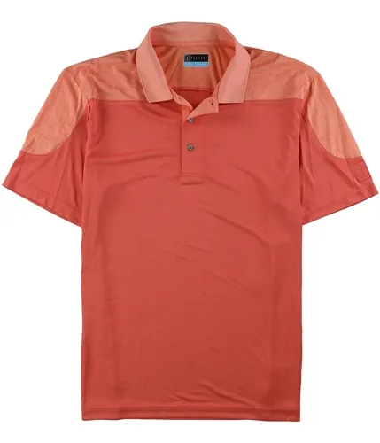 Pga Tour Mens Colorblocked Golf Rugby Polo Shirt