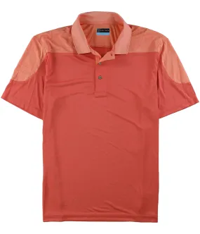 Pga Tour Mens Colorblocked Golf Rugby Polo Shirt