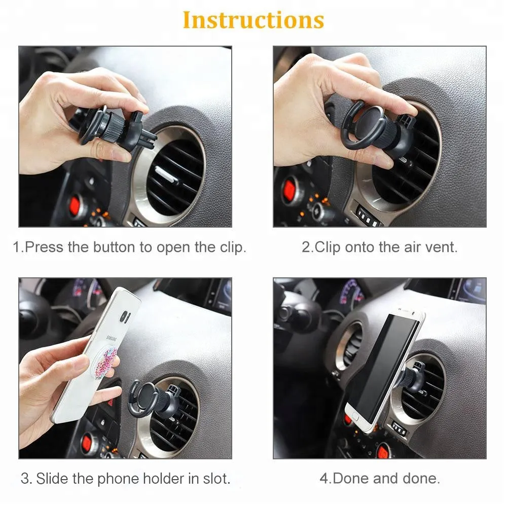 Phone Holder for Car with Grip