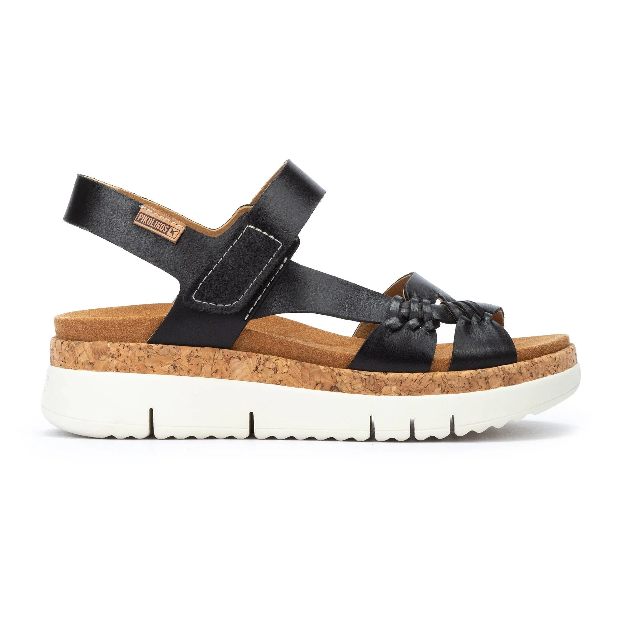 Pikolinos Palma Leather Sandals-Black