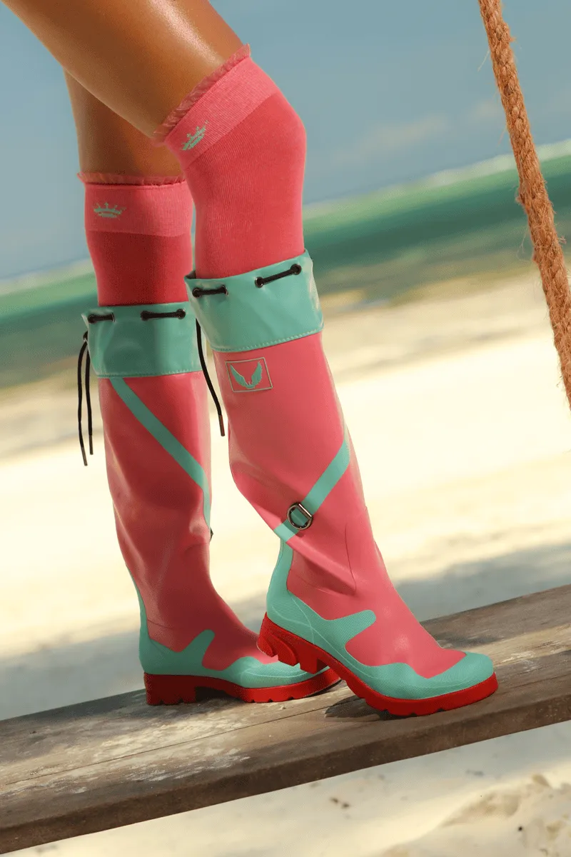 Pink - All-Weather Boots - Natural Rubber