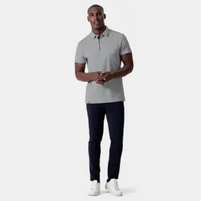  Polo slim fit gris de manga corta