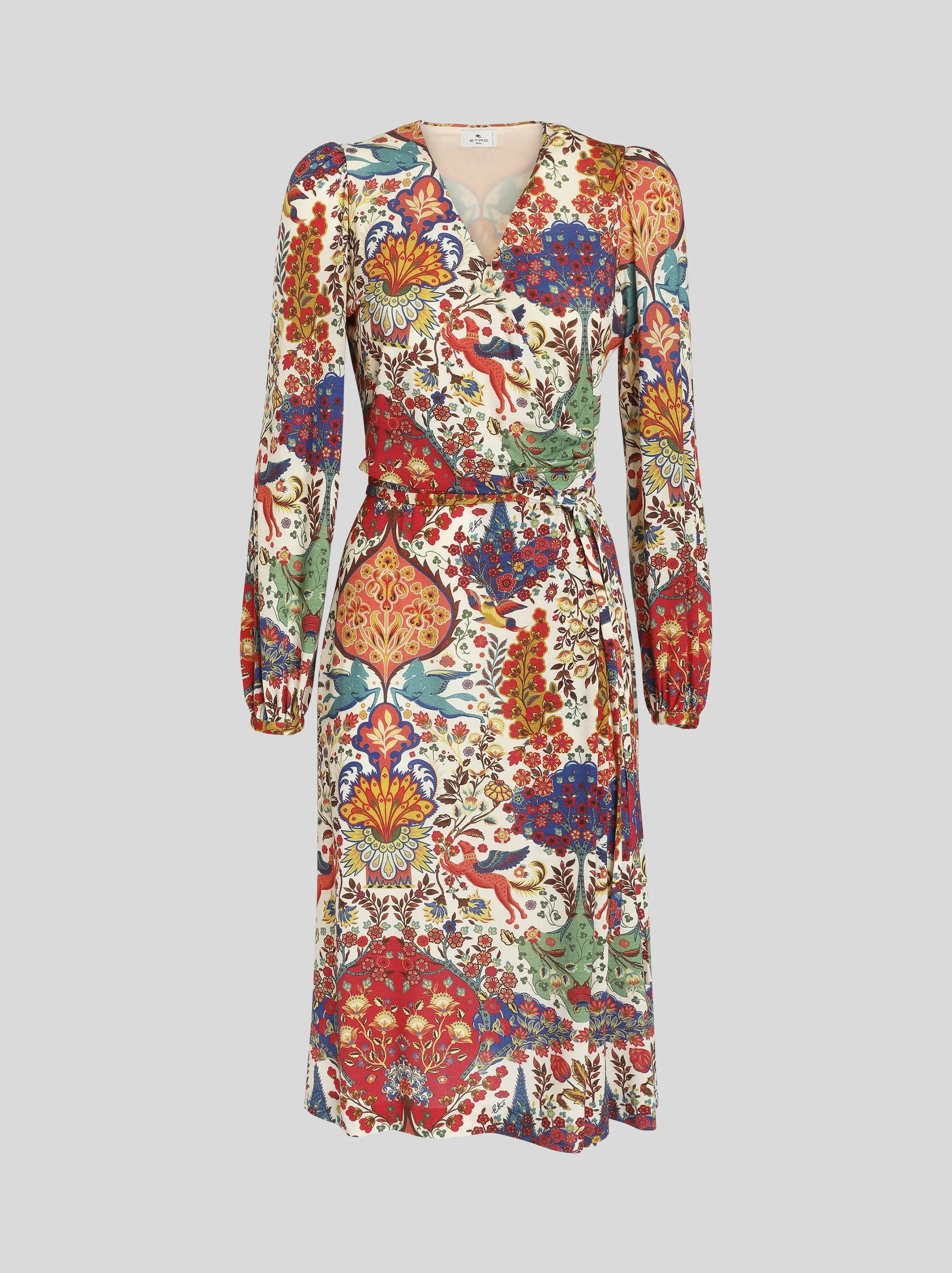 Printed Jersey Wrap Dress