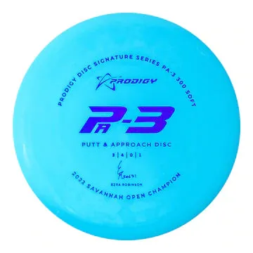 Prodigy PA-3 Putt Approach Disc Ezra Robinson Signature Series 300 G soft Plastic Disc Golf