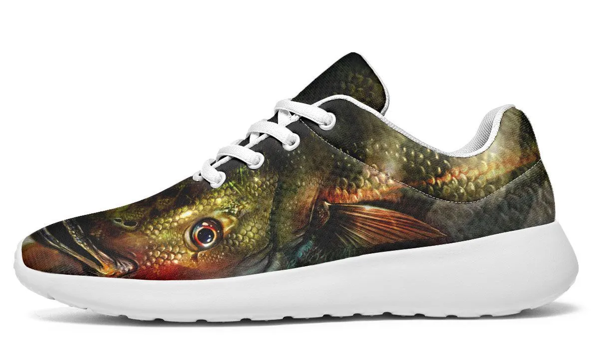 Realistic Poisson Low Top Sneakers, Fishing Humor Gift, Carp Fishing - CHPECA001