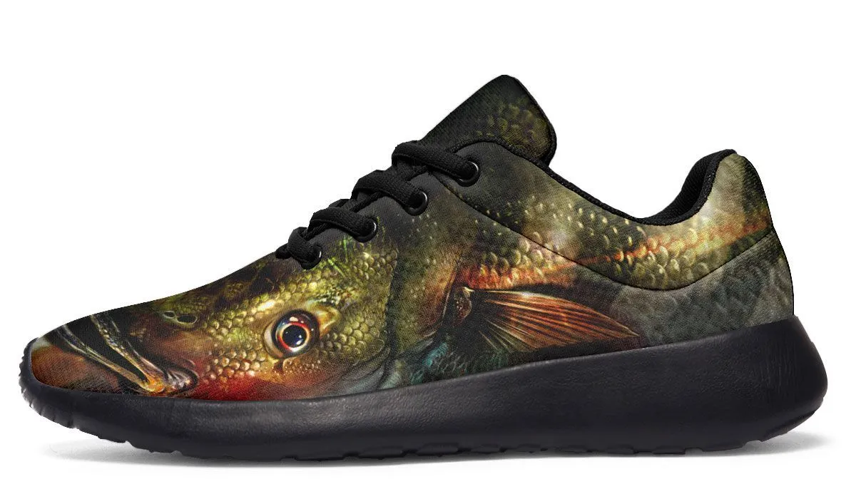 Realistic Poisson Low Top Sneakers, Fishing Humor Gift, Carp Fishing - CHPECA001