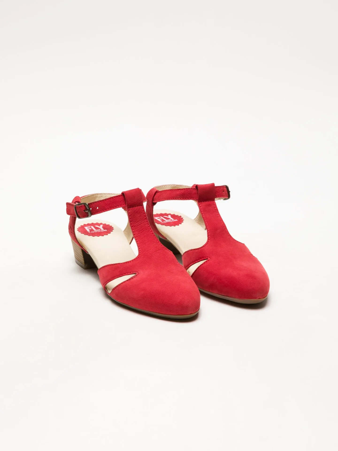 Red T-Strap Sandals