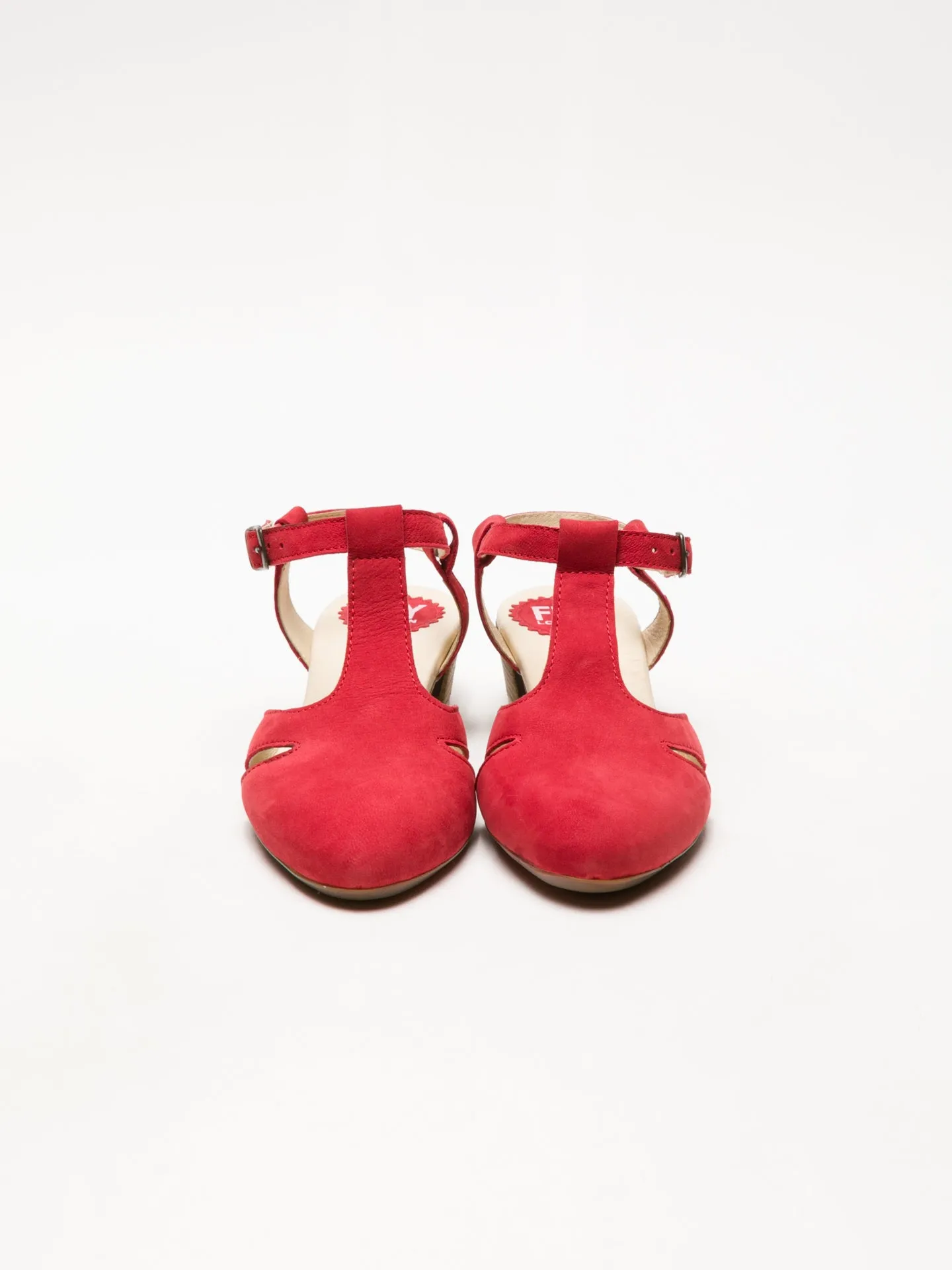 Red T-Strap Sandals