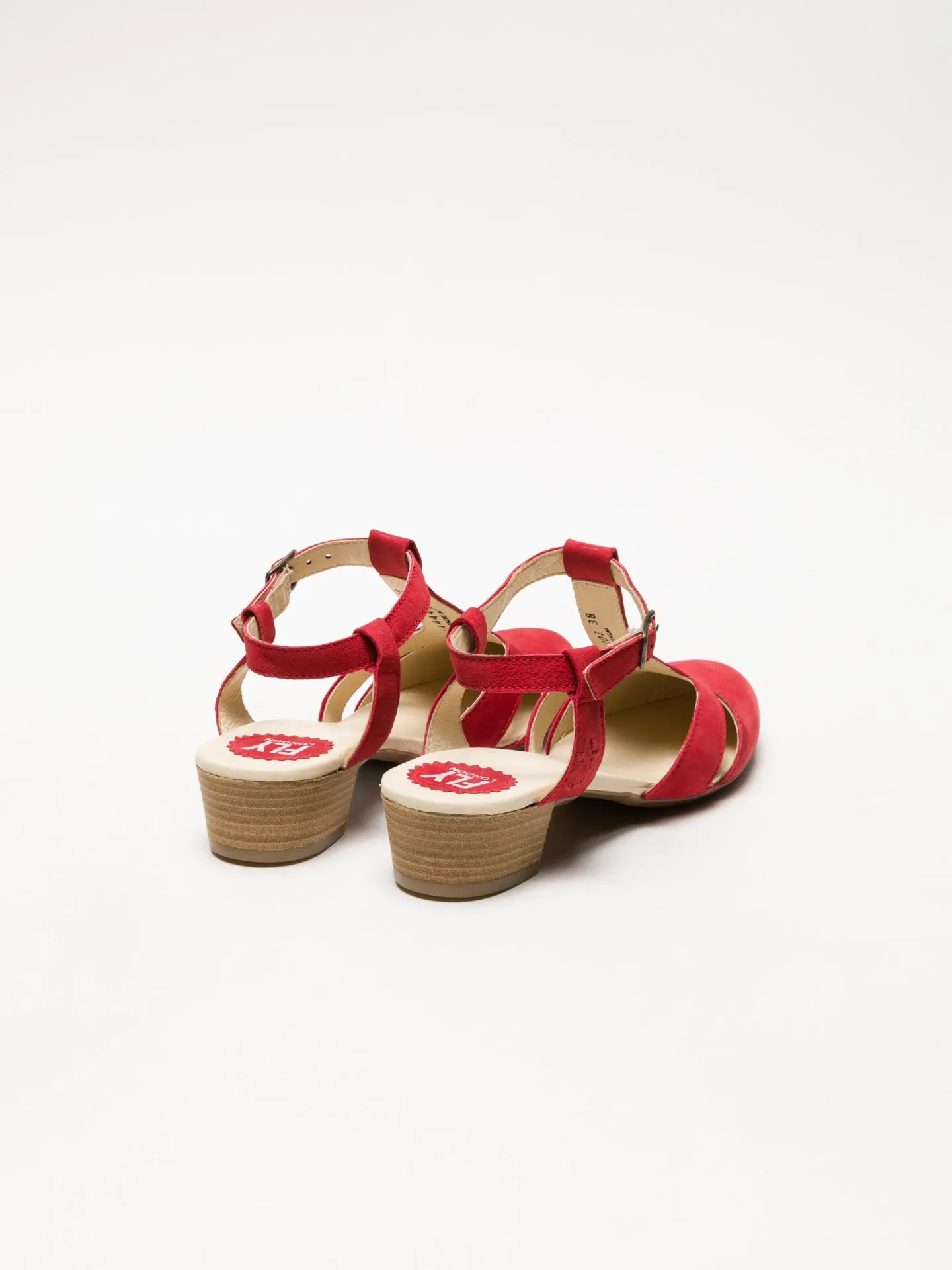 Red T-Strap Sandals