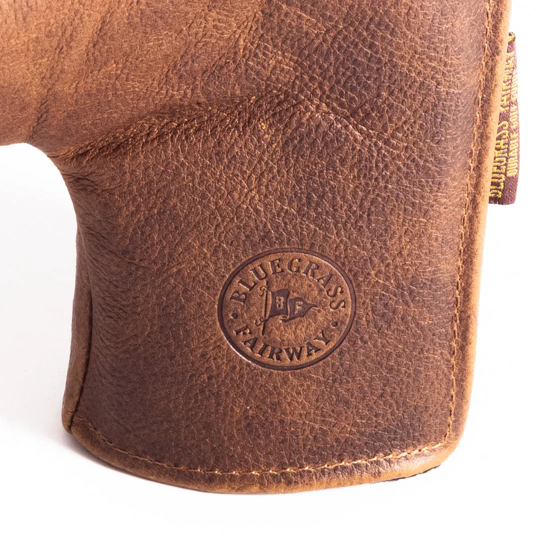 Redan chestnut leather putter cover